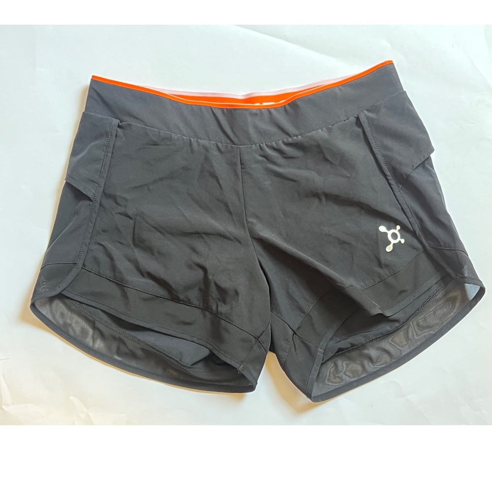 Orangetheory Fitness Womens Running Shorts Black Orange Athletic Size Small